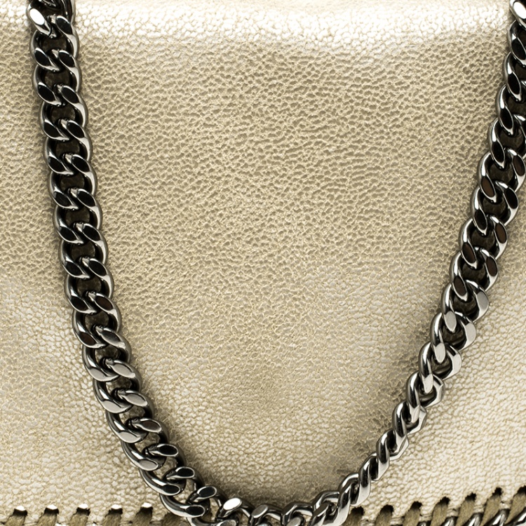 Pre Owned Stella McCartney Cream Leather Falabella Crossbody Bag