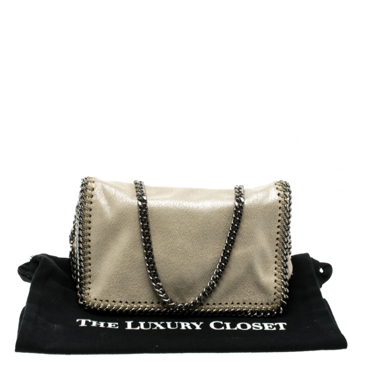 Pre Owned Stella McCartney Cream Leather Falabella Crossbody Bag