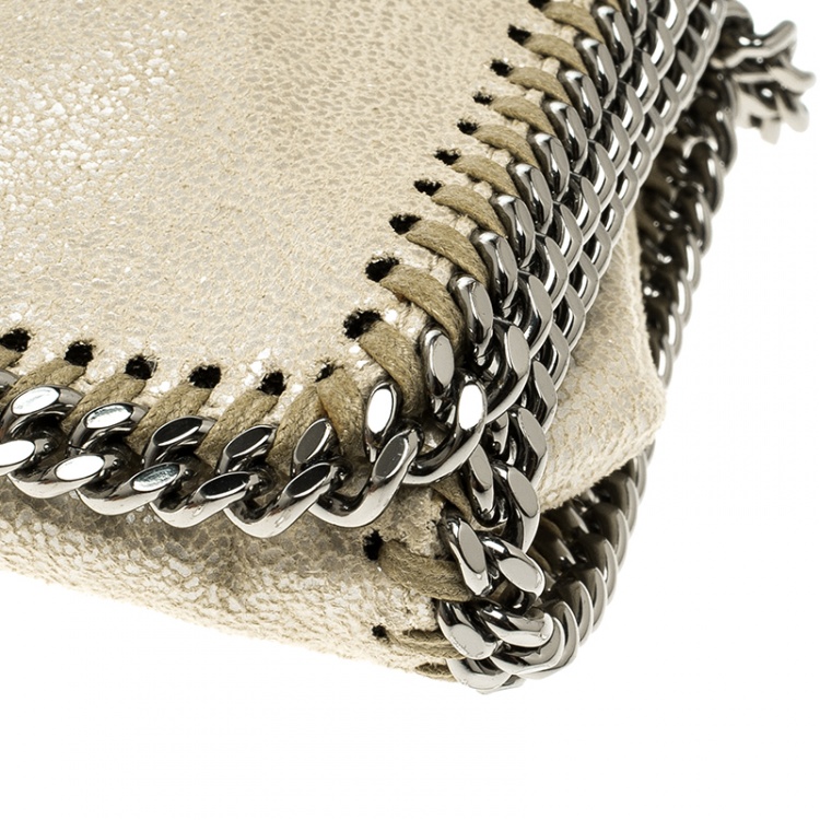 Pre Owned Stella McCartney Cream Leather Falabella Crossbody Bag