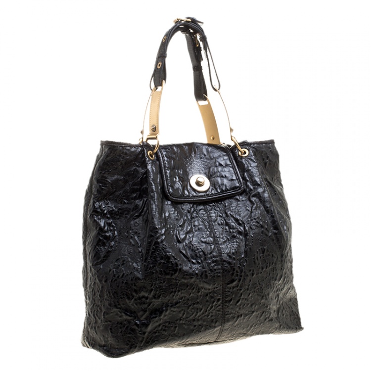 Pre Owned Stella McCartney Black Coated Fabric Shoulder Bag