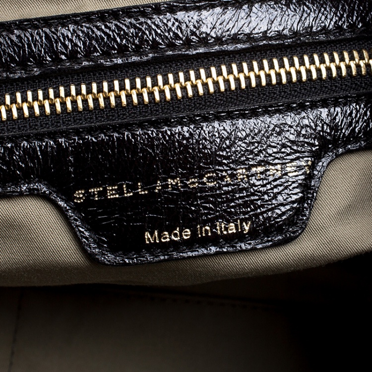 Pre Owned Stella McCartney Black Coated Fabric Shoulder Bag
