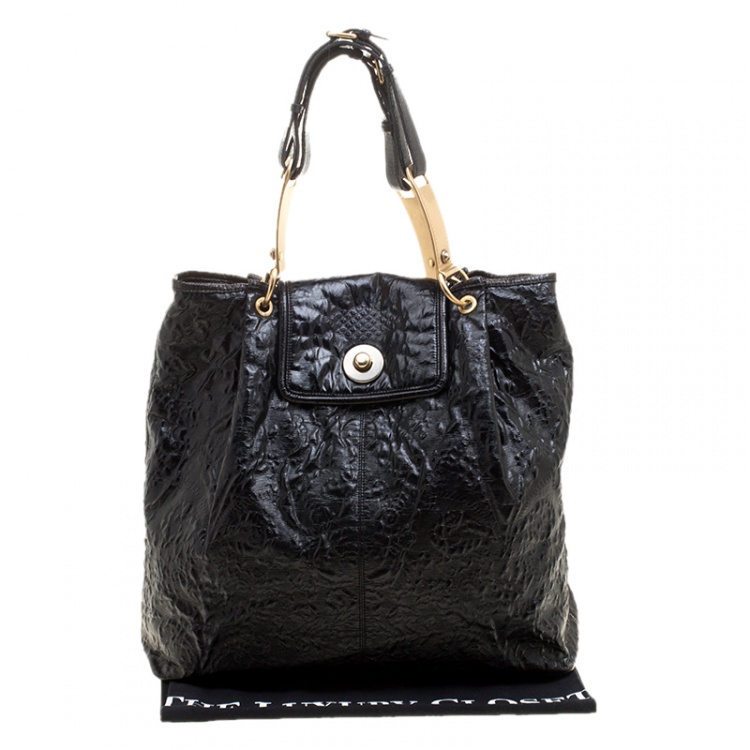 Pre Owned Stella McCartney Black Coated Fabric Shoulder Bag