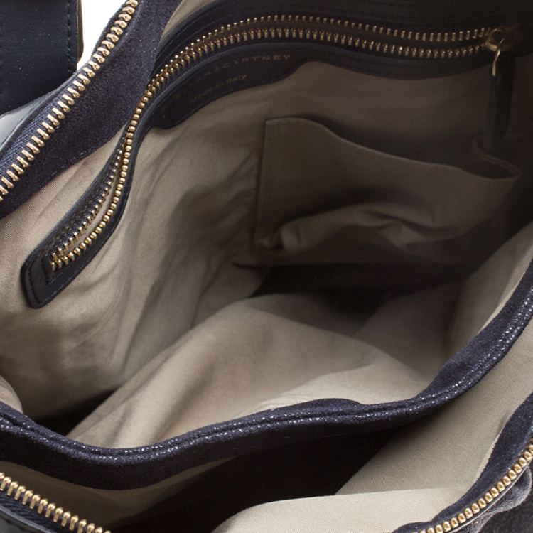 Pre Owned Stella McCartney Dark Blue Faux Suede Tote