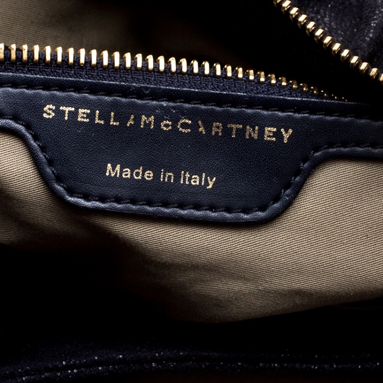 Pre Owned Stella McCartney Dark Blue Faux Suede Tote