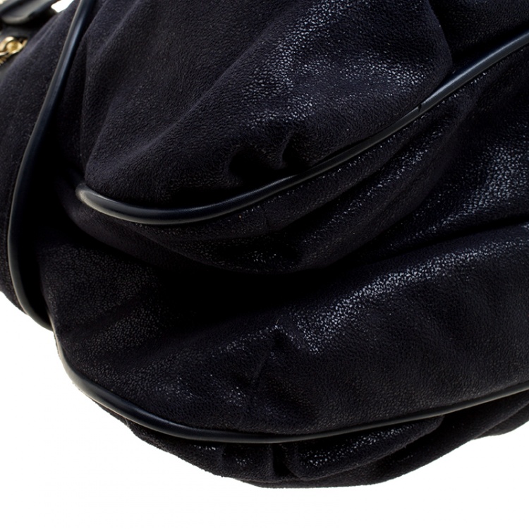 Pre Owned Stella McCartney Dark Blue Faux Suede Tote