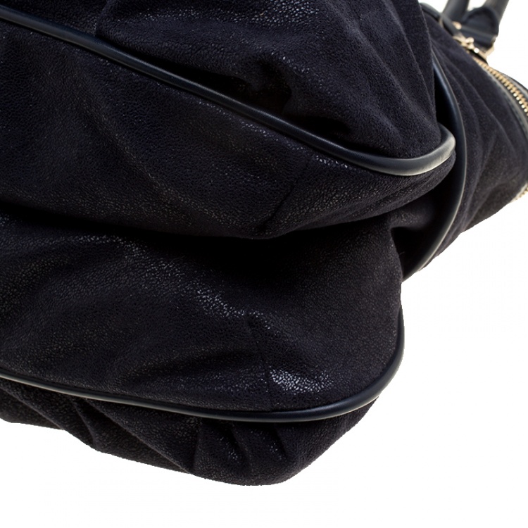 Pre Owned Stella McCartney Dark Blue Faux Suede Tote