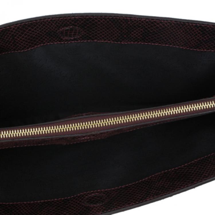 Pre Owned Stella McCartney Red Faux Leather Patchwork Oversized Waverley Clutch