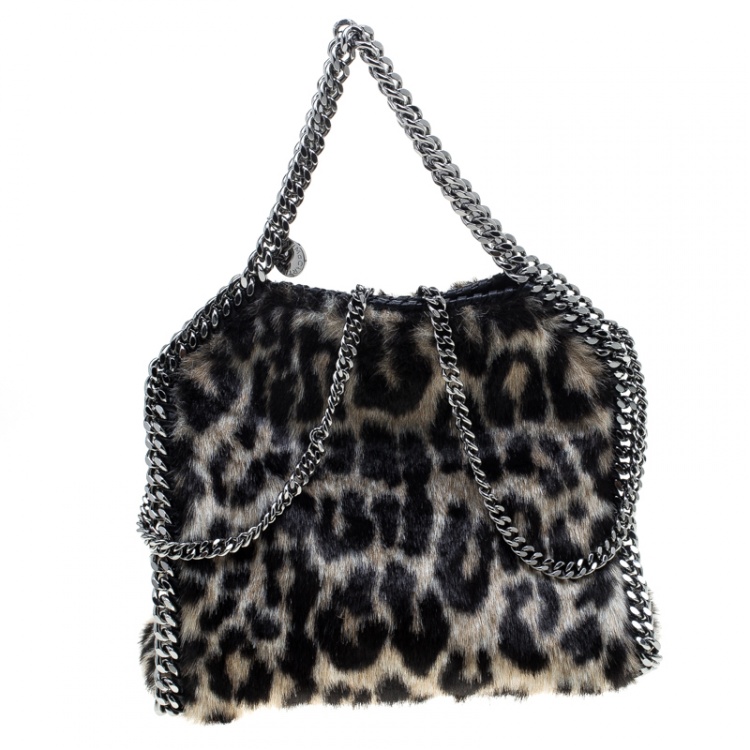 Pre Owned Stella McCartney Beige Faux Fur Mini Falabella Tote
