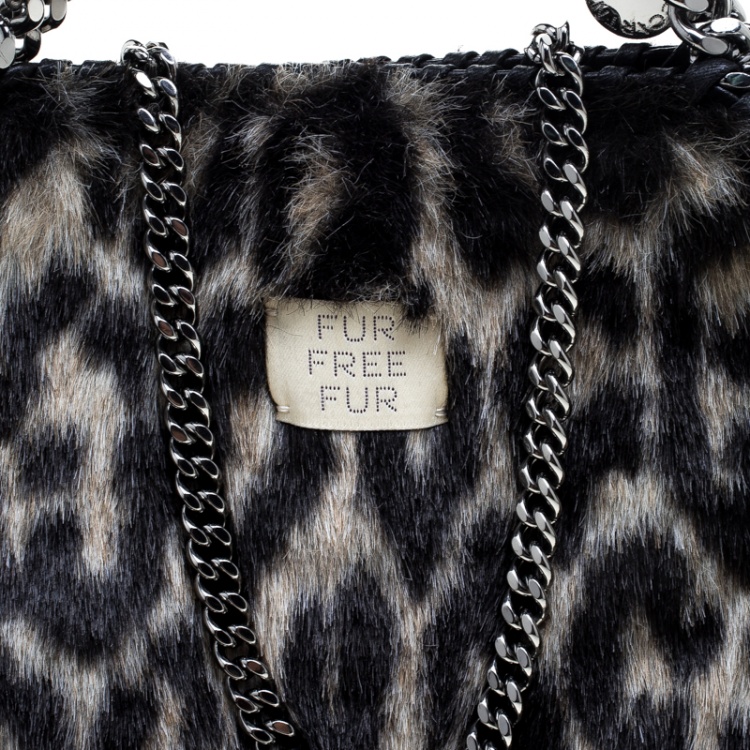 Pre Owned Stella McCartney Beige Faux Fur Mini Falabella Tote