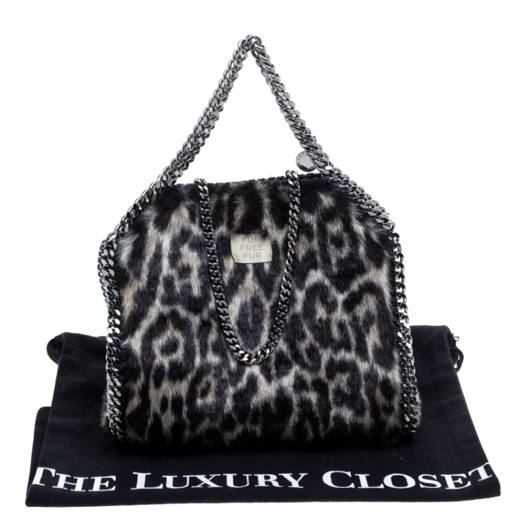 Pre Owned Stella McCartney Beige Faux Fur Mini Falabella Tote