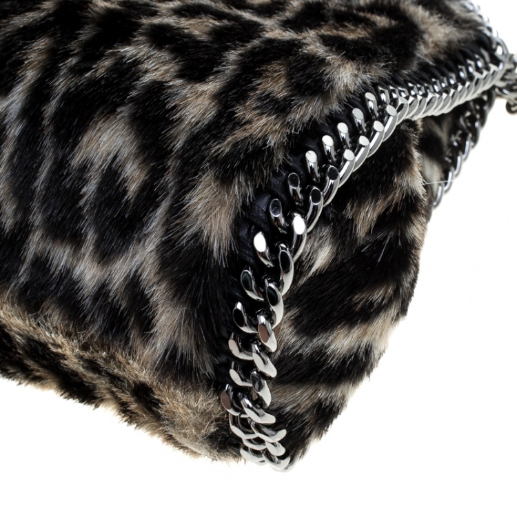 Pre Owned Stella McCartney Beige Faux Fur Mini Falabella Tote