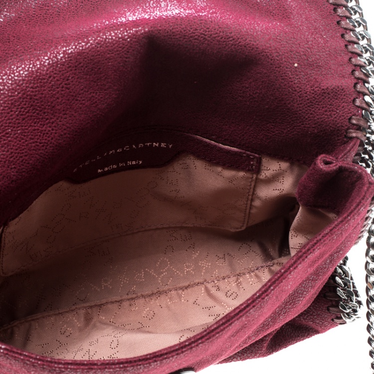 Pre Owned Stella McCartney Burgundy Faux Leather Falabella Shoulder Bag