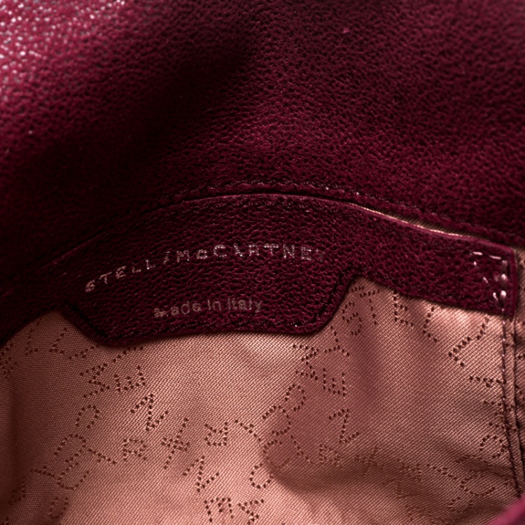Pre Owned Stella McCartney Burgundy Faux Leather Falabella Shoulder Bag