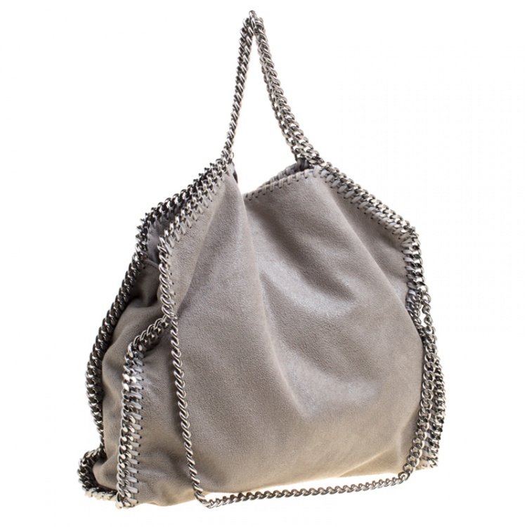 Pre Owned Stella McCartney Grey Faux Leather Small Falabella Tote