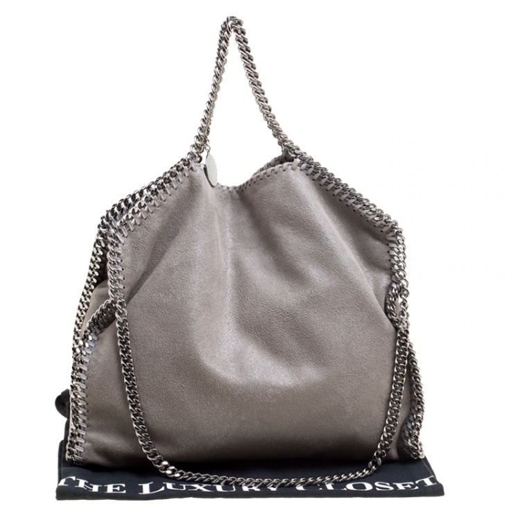 Pre Owned Stella McCartney Grey Faux Leather Small Falabella Tote