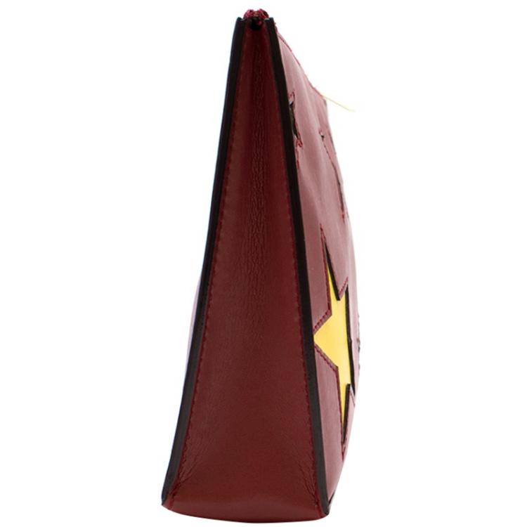 Pre Owned Stella McCartney Two Tone Leather Cavendish Stars Clutch