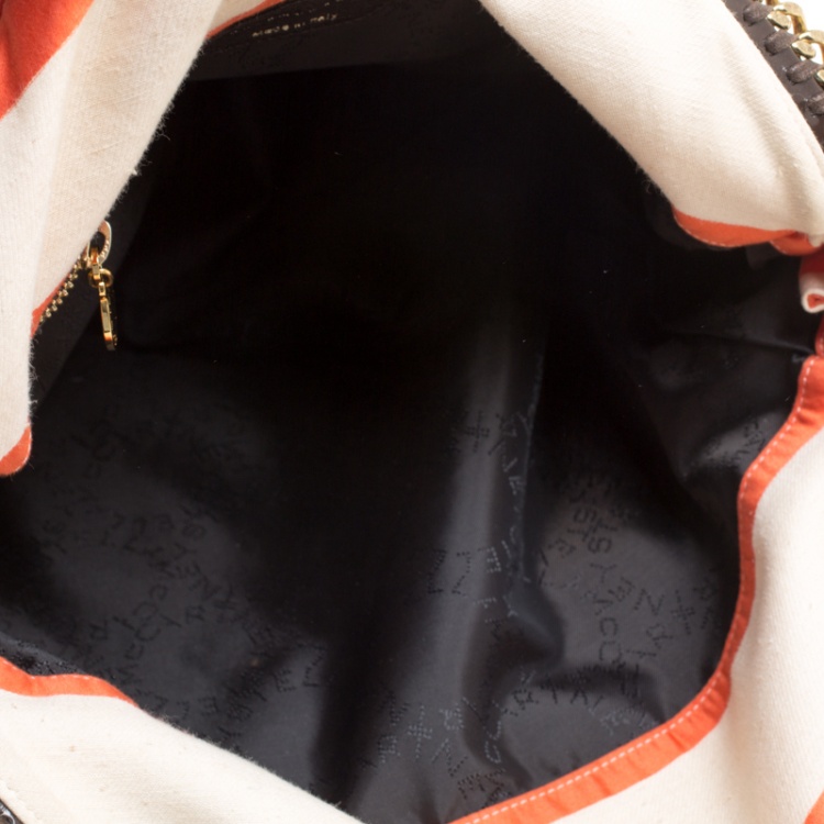 Pre Owned Stella McCartney Multicolor Striped Canvas Small Falabella Tote