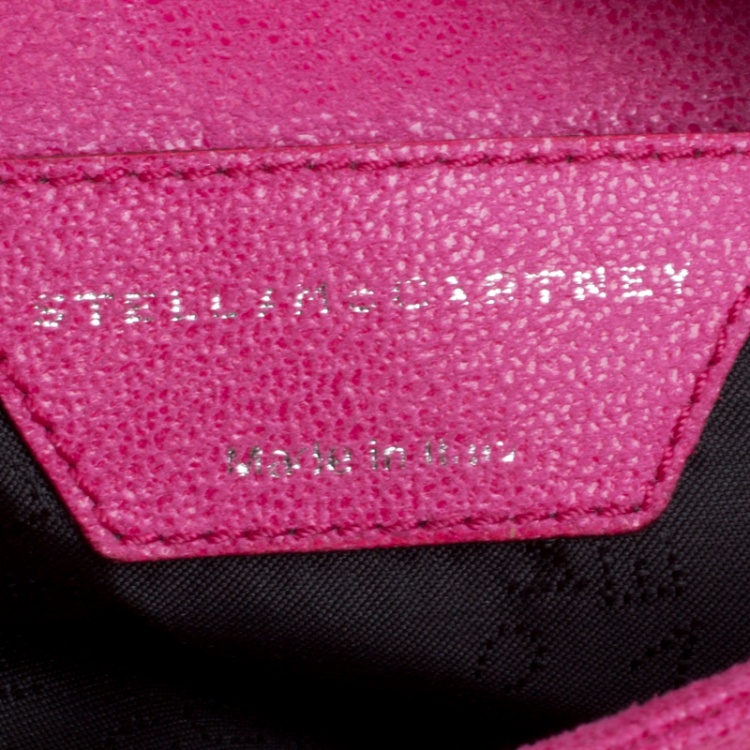 Pre Owned Stella McCartney Pink Faux Leather Embellished Falabella Crossbody Bag