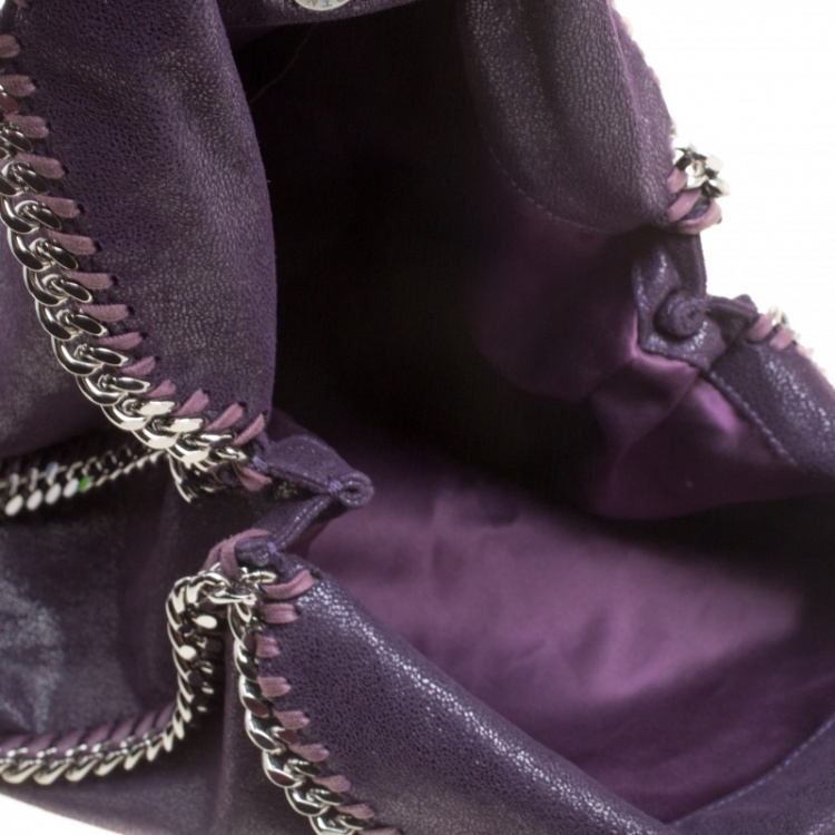 Pre Owned Stella McCartney Purple Faux Leather Small Falabella Tote