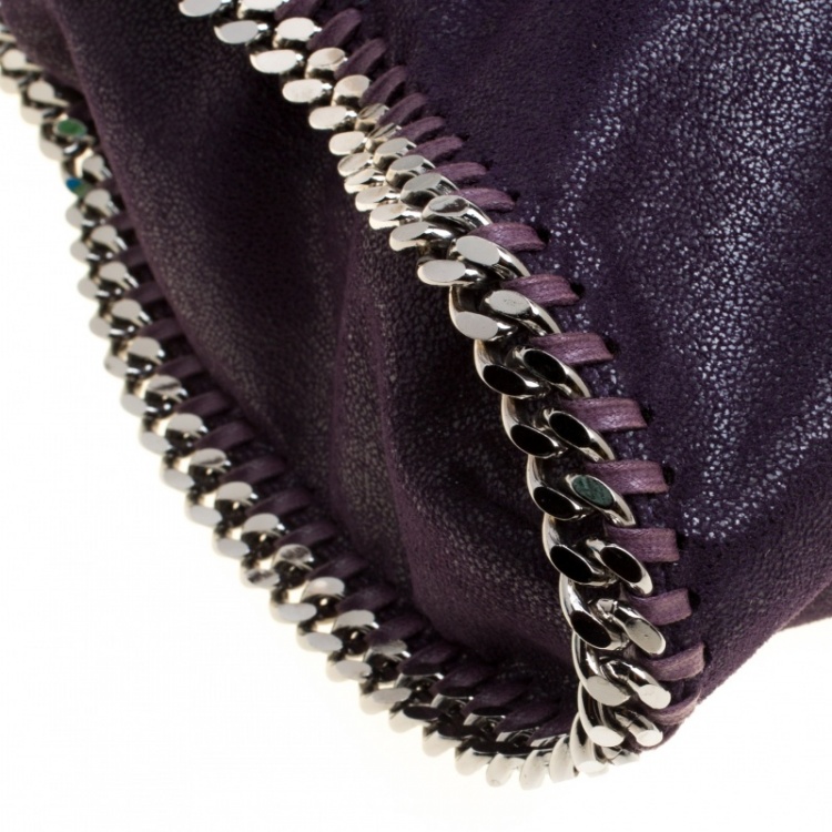 Pre Owned Stella McCartney Purple Faux Leather Small Falabella Tote
