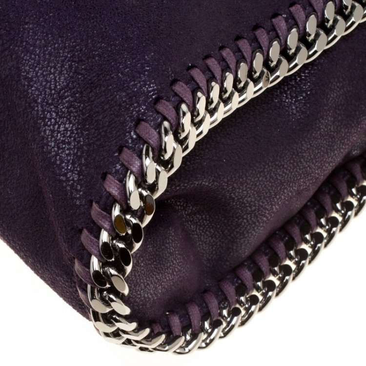 Pre Owned Stella McCartney Purple Faux Leather Small Falabella Tote