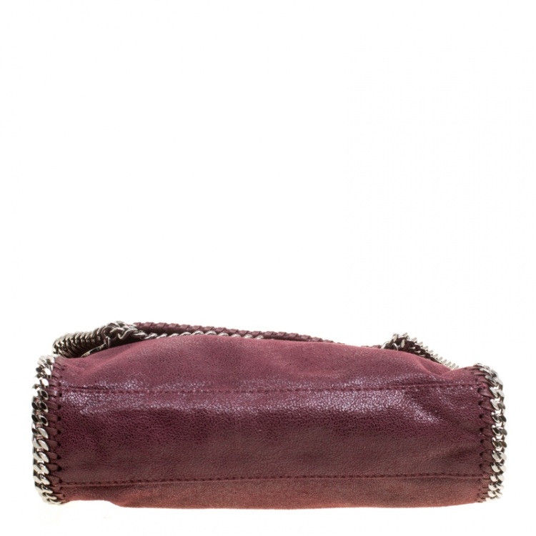 Pre Owned Stella McCartney Burgundy Faux Leather Falabella Shoulder Bag