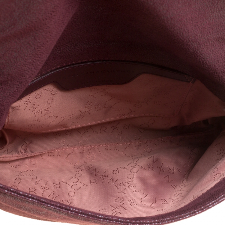 Pre Owned Stella McCartney Burgundy Faux Leather Falabella Shoulder Bag