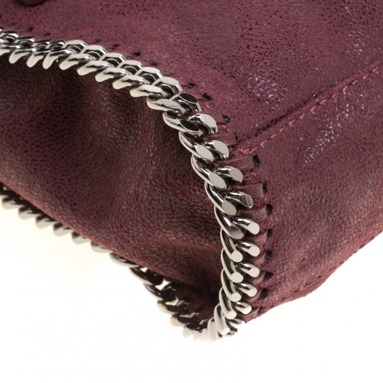 Pre Owned Stella McCartney Burgundy Faux Leather Falabella Shoulder Bag