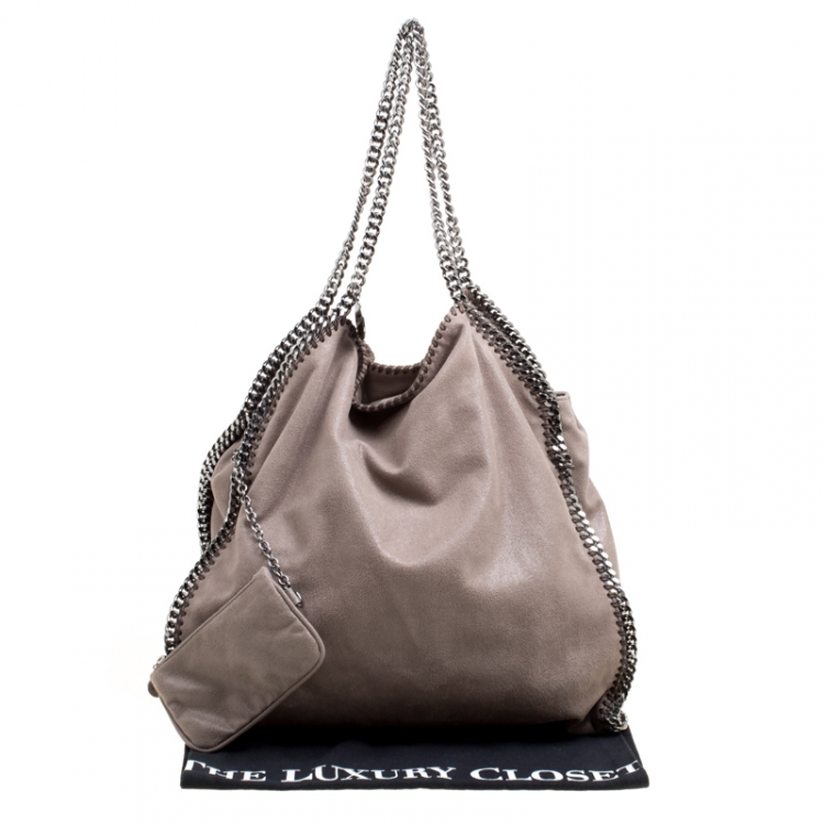 مملوكة مسبقًا Stella McCartney Grey Faux Leather Large Falabella Tote