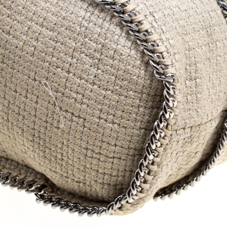 Pre Owned Stella McCartney Beige Woven Fabric Bucket Tote