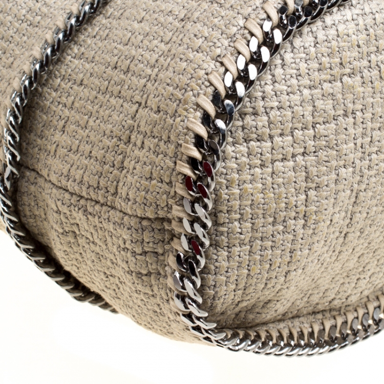 Pre Owned Stella McCartney Beige Woven Fabric Bucket Tote