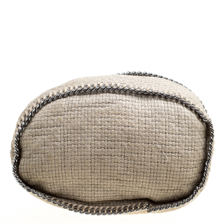 Pre Owned Stella McCartney Beige Woven Fabric Bucket Tote