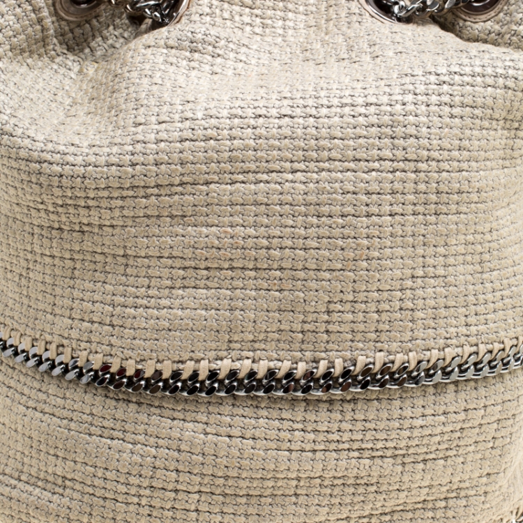 Pre Owned Stella McCartney Beige Woven Fabric Bucket Tote