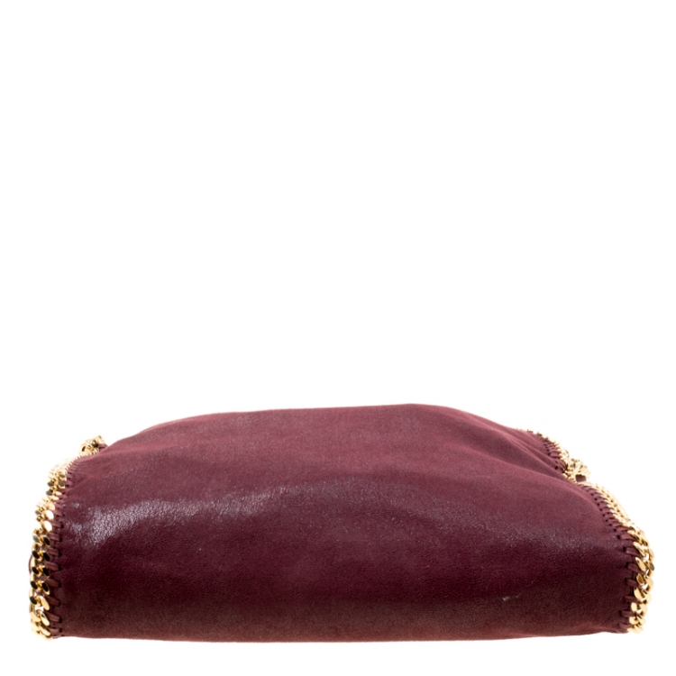 Pre Owned Stella McCartney Burgundy Faux Leather Small Falabella Tote