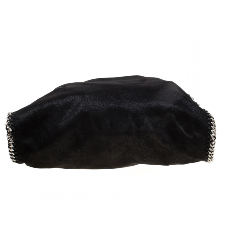 Pre Owned Stella McCartney Black Faux Leather Large Falabella Tote