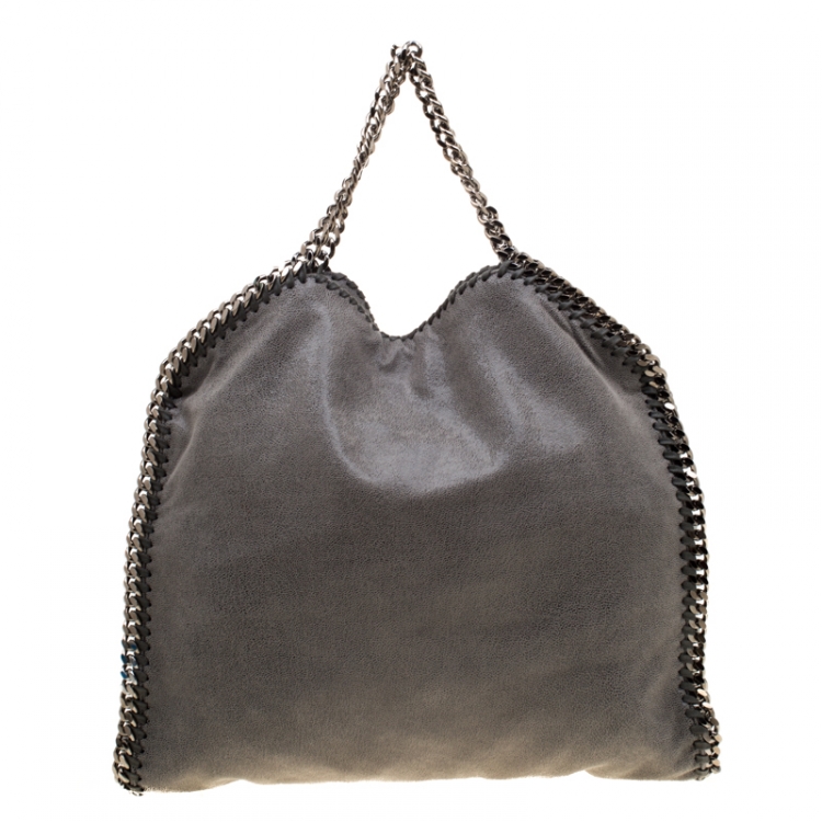 Pre Owned Stella McCartney Grey Faux Leather Small Falabella Tote