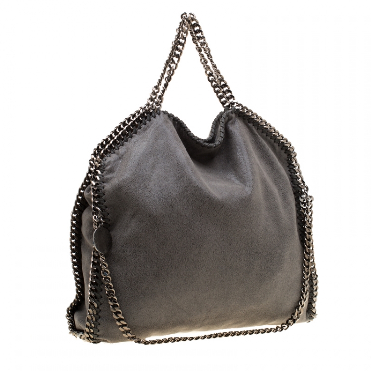 Pre Owned Stella McCartney Grey Faux Leather Small Falabella Tote
