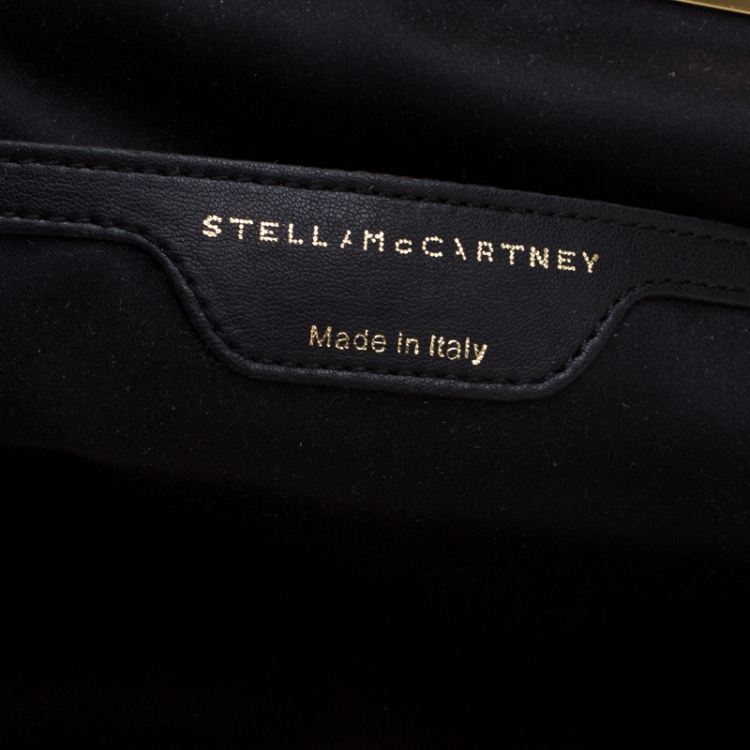 Pre Owned Stella McCartney Crocodile Print Canvas Oversized Clutch