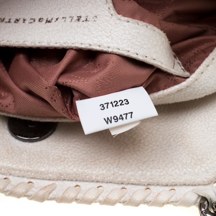 مملوكة مسبقًا Stella McCartney Off White Faux Leather Mini Falabella Tote