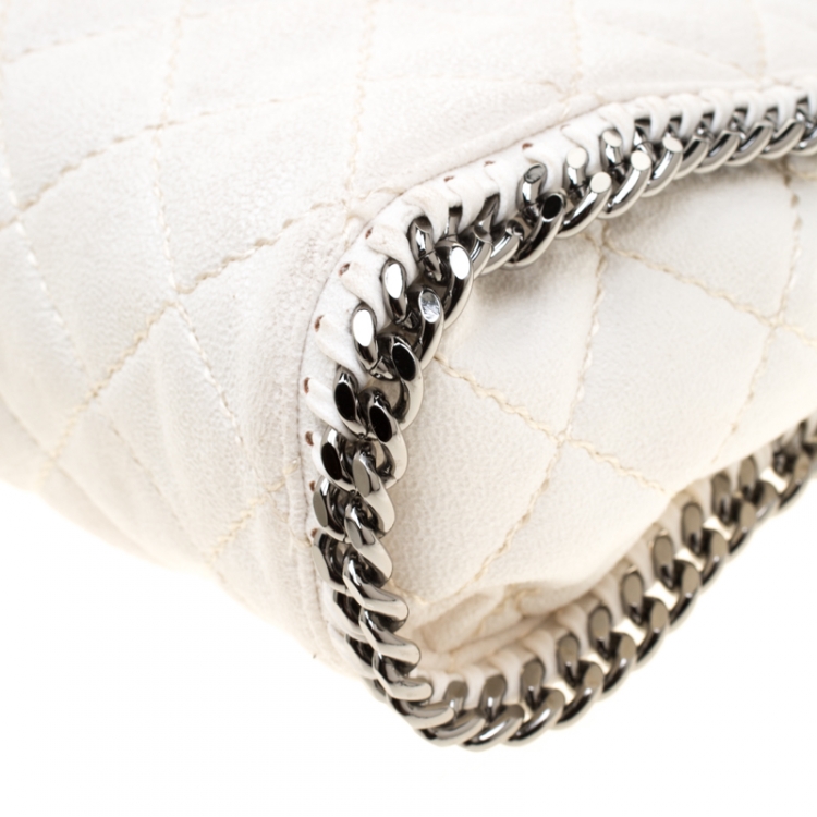 مملوكة مسبقًا Stella McCartney Off White Faux Leather Mini Falabella Tote