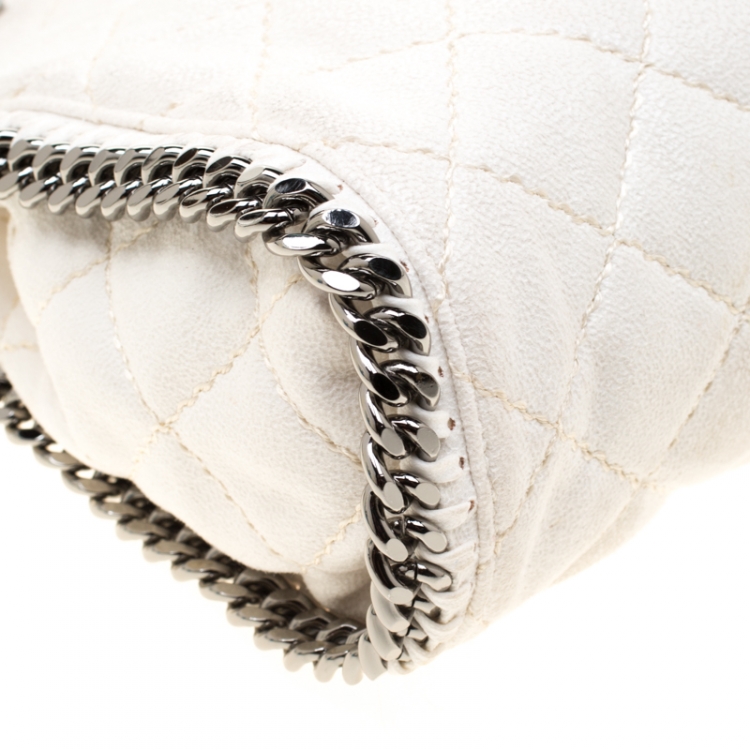 مملوكة مسبقًا Stella McCartney Off White Faux Leather Mini Falabella Tote