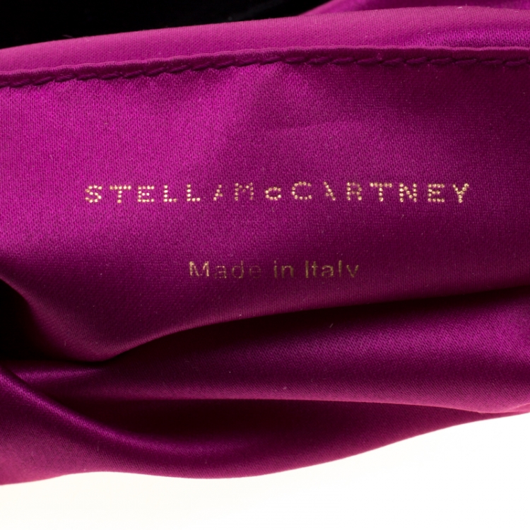 Pre Owned Stella McCartney Black Velvet Metal Clutch