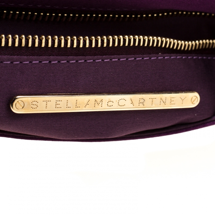 مملوكة مسبقًا Stella McCartney Purple Satin Double Zip Clutch