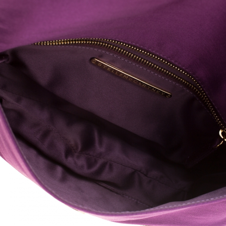 مملوكة مسبقًا Stella McCartney Purple Satin Double Zip Clutch
