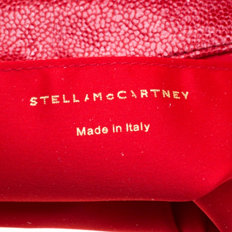Pre Owned Stella McCartney Red Faux Leather Appaloosa Clutch