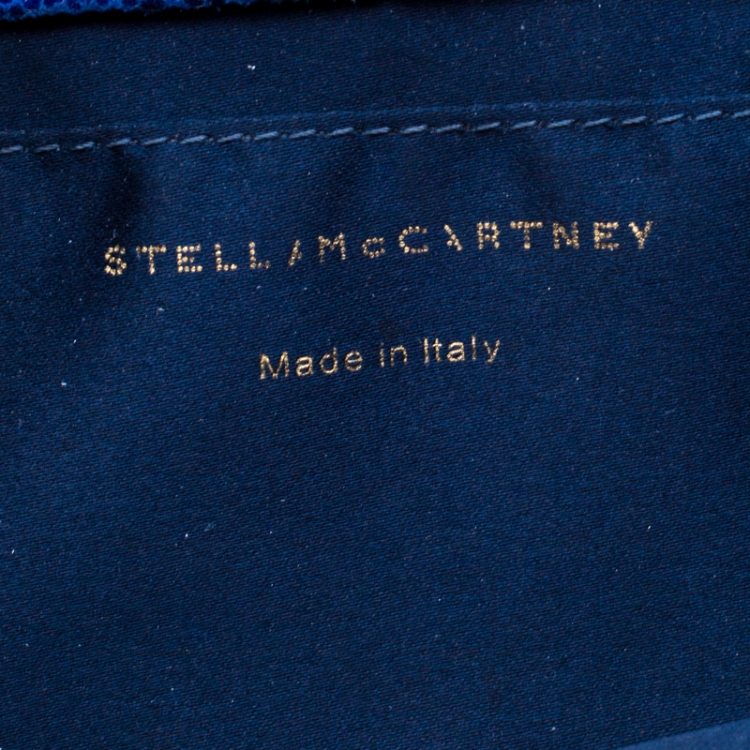 Pre Owned Stella McCartney Blue Faux Leather Appaloosa Clutch