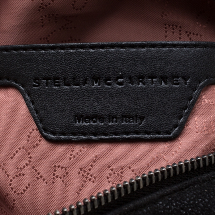 مملوكة مسبقًا Stella McCartney Black Shaggy Deer Faux Leather Falabella Crossbody Bag