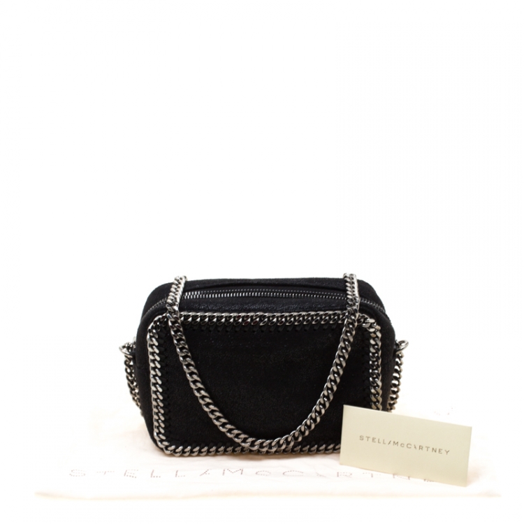 مملوكة مسبقًا Stella McCartney Black Shaggy Deer Faux Leather Falabella Crossbody Bag