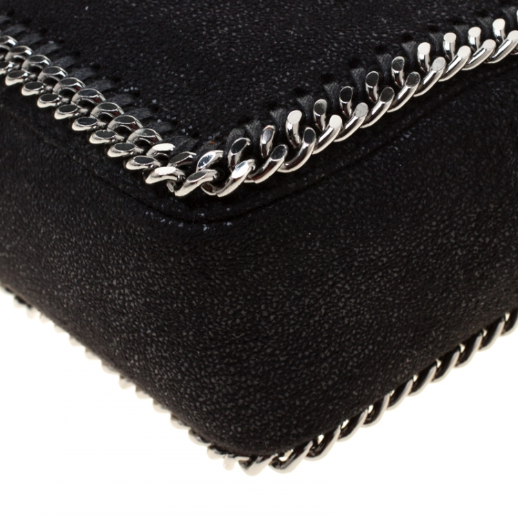 مملوكة مسبقًا Stella McCartney Black Shaggy Deer Faux Leather Falabella Crossbody Bag