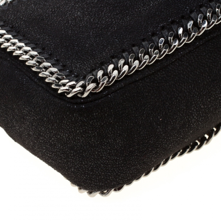 مملوكة مسبقًا Stella McCartney Black Shaggy Deer Faux Leather Falabella Crossbody Bag